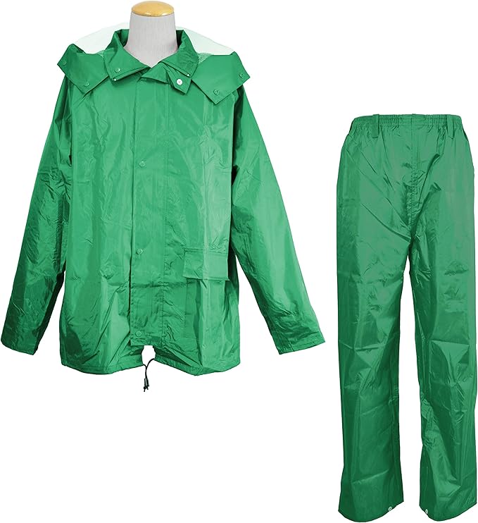 日本国旗 雨衣 耐水压20000毫米 全里网眼 双层袖 反射线 工作雨衣 m